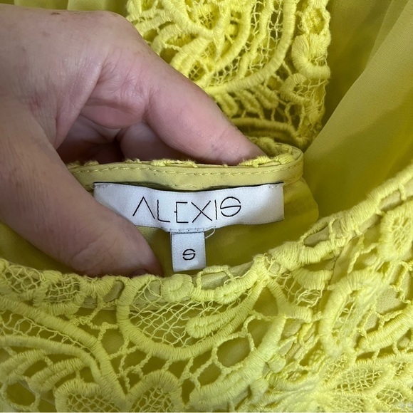 ALEXIS Neon Crochet Lace Halter Backless Romper - Picture 7 of 9